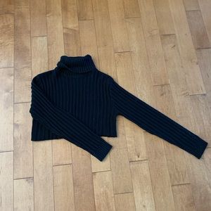 Cropped Turtle Neck Sweater